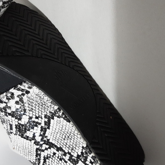 Volatile Snake Print Cross Strap Wedge Sandal - Picture 7 of 8